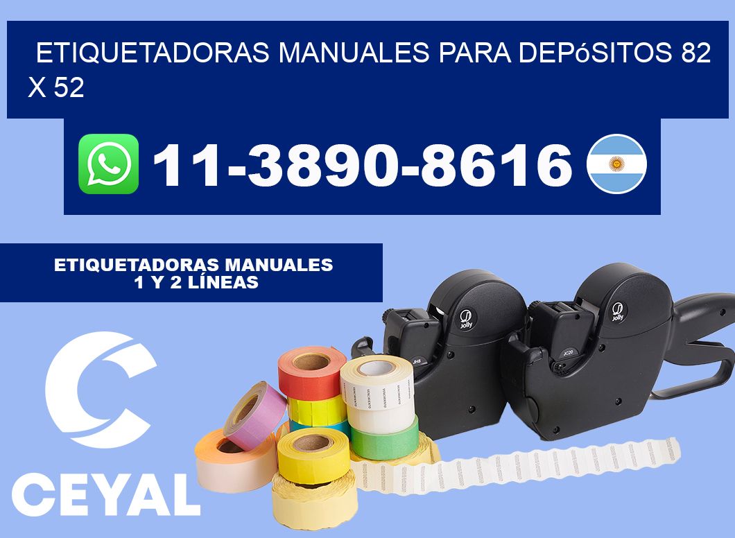 etiquetadoras manuales para depósitos 82 x 52