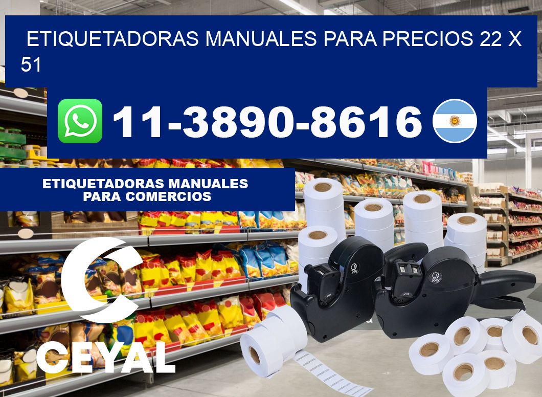 etiquetadoras manuales para precios 22 x 51