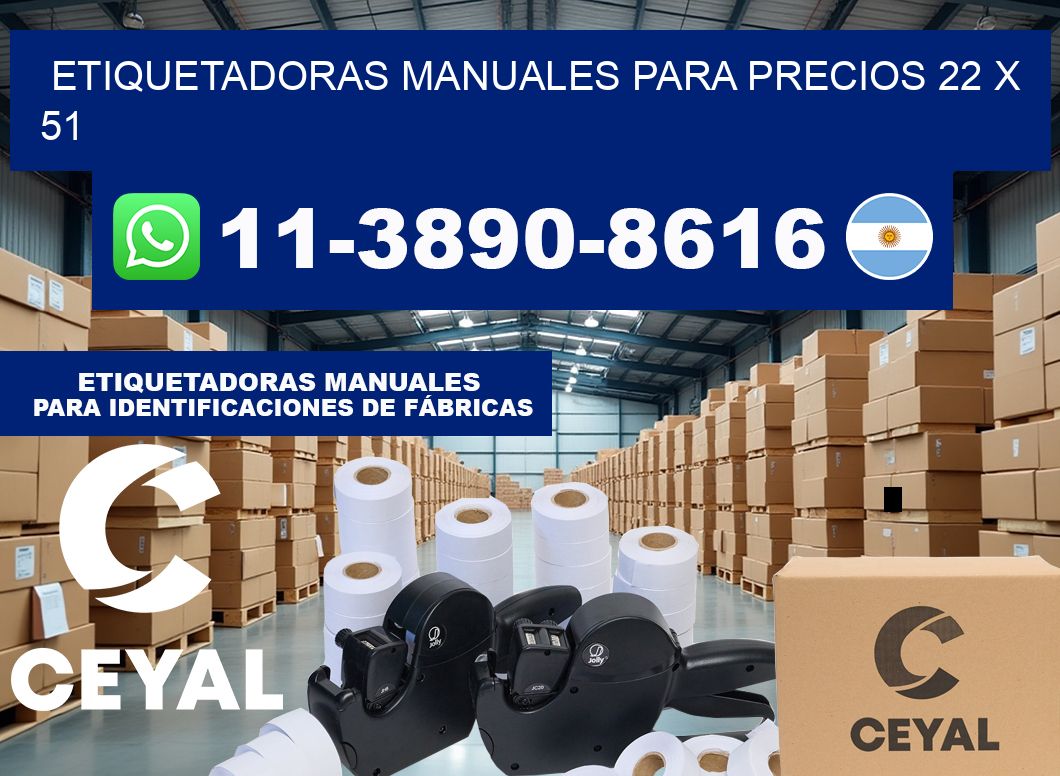 etiquetadoras manuales para precios 22 x 51