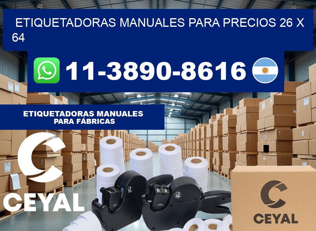 etiquetadoras manuales para precios 26 x 64