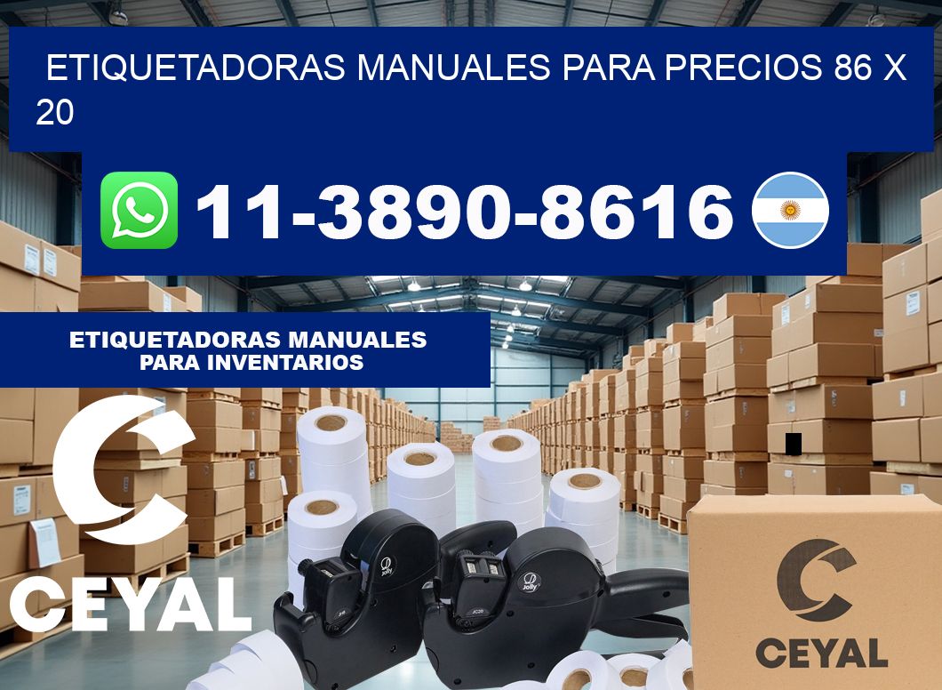 etiquetadoras manuales para precios 86 x 20