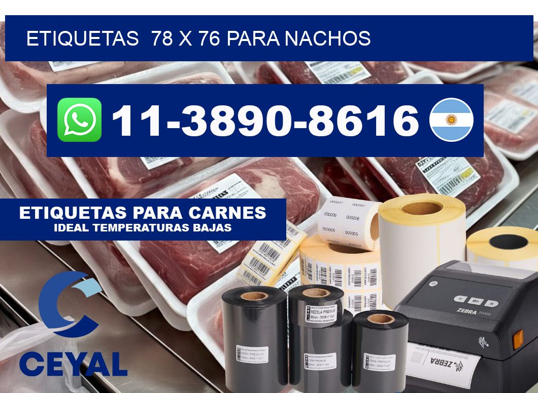 etiquetas 78 x 76 para Nachos