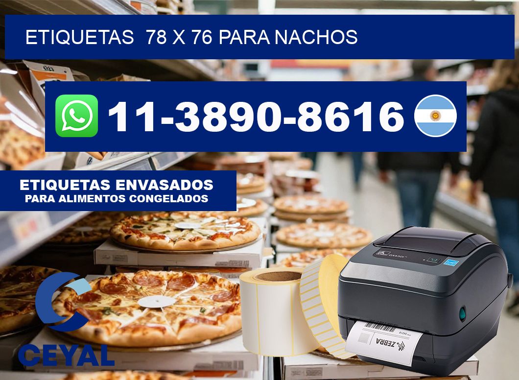 etiquetas  78 x 76 para Nachos