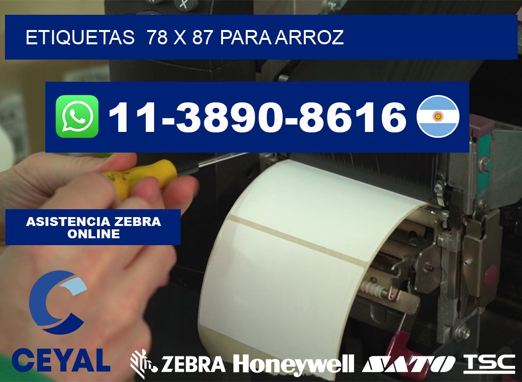 etiquetas 78 x 87 para Arroz