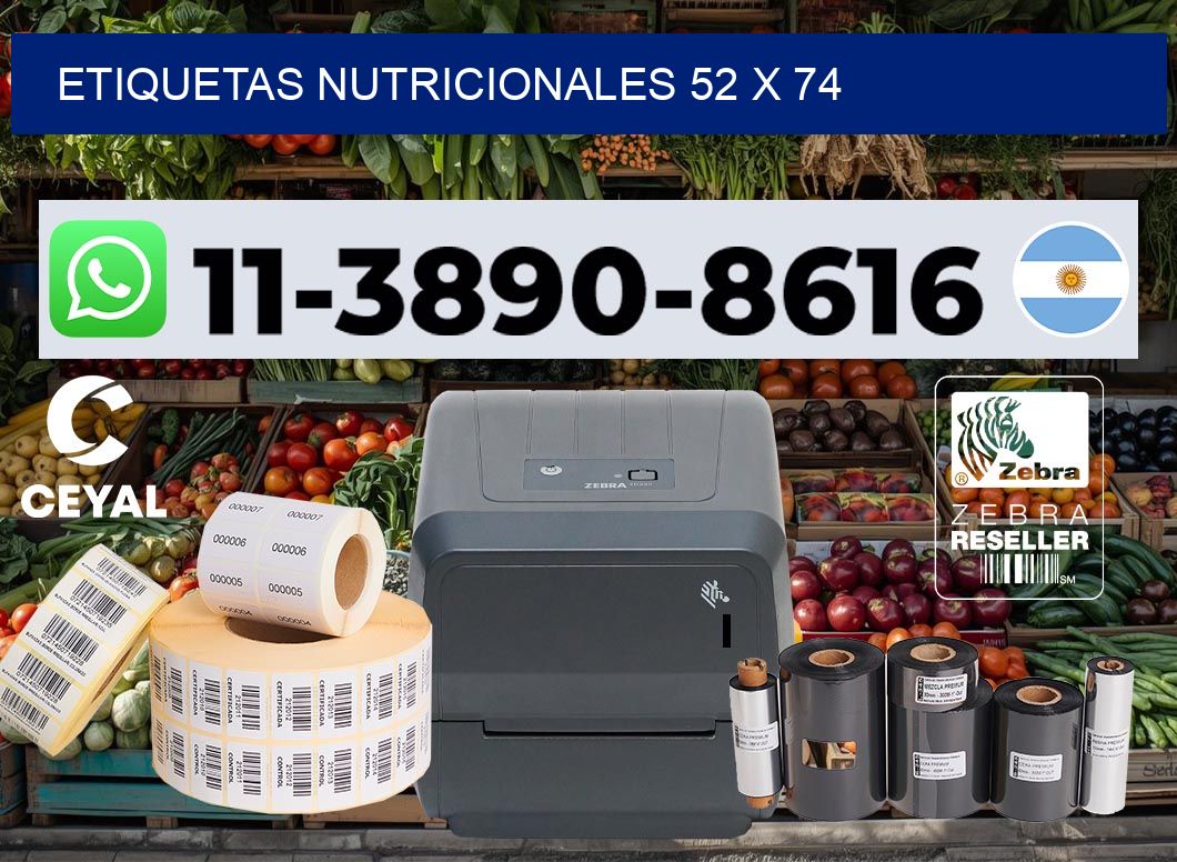 etiquetas nutricionales 52 x 74