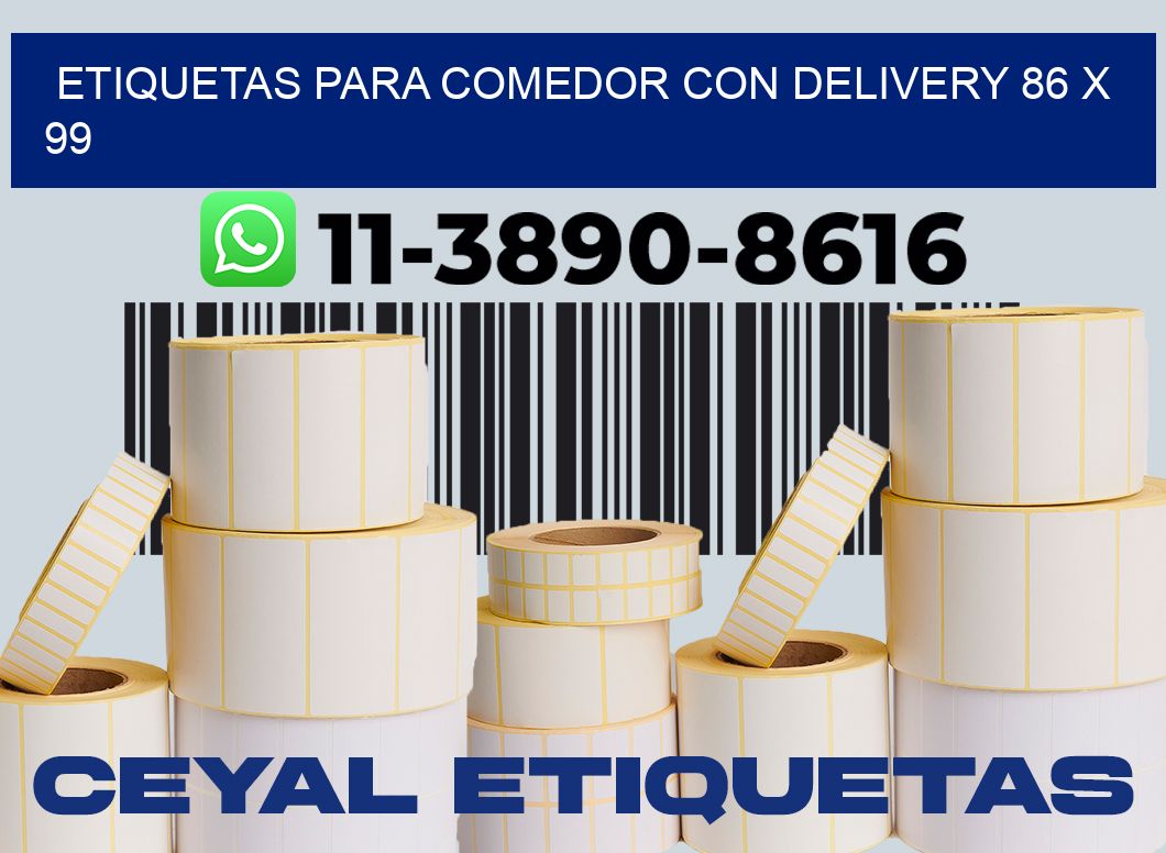 etiquetas para Comedor con delivery 86 x 99