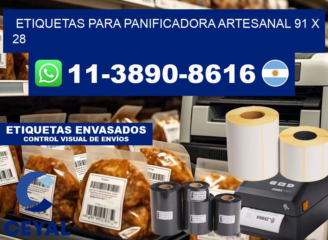 etiquetas para Panificadora artesanal 91 x 28