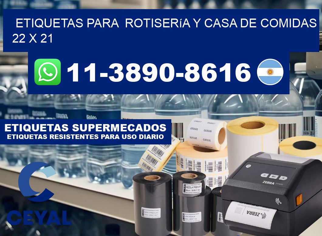 etiquetas para  Rotisería y casa de comidas 22 x 21