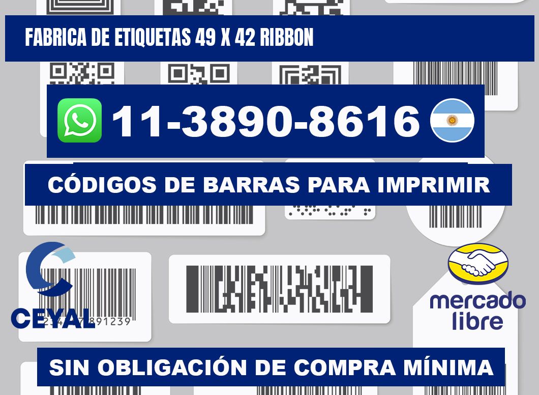 fabrica de etiquetas 49 x 42 ribbon