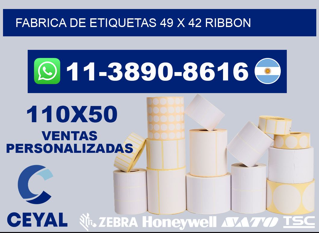 fabrica de etiquetas 49 x 42 ribbon