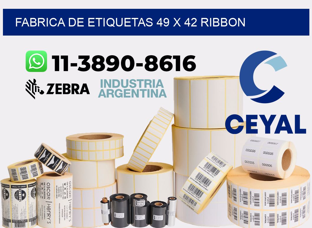 fabrica de etiquetas 49 x 42 ribbon
