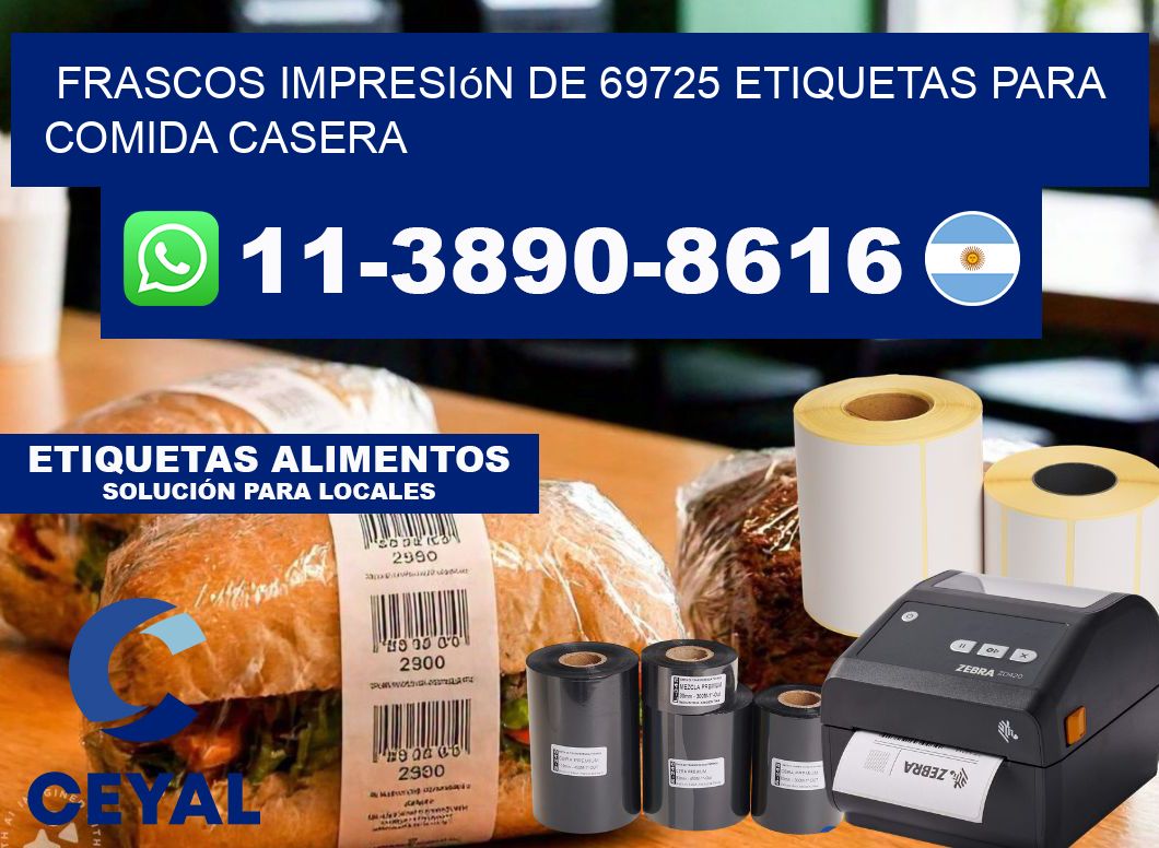 frascos impresión de 69725 etiquetas para comida casera