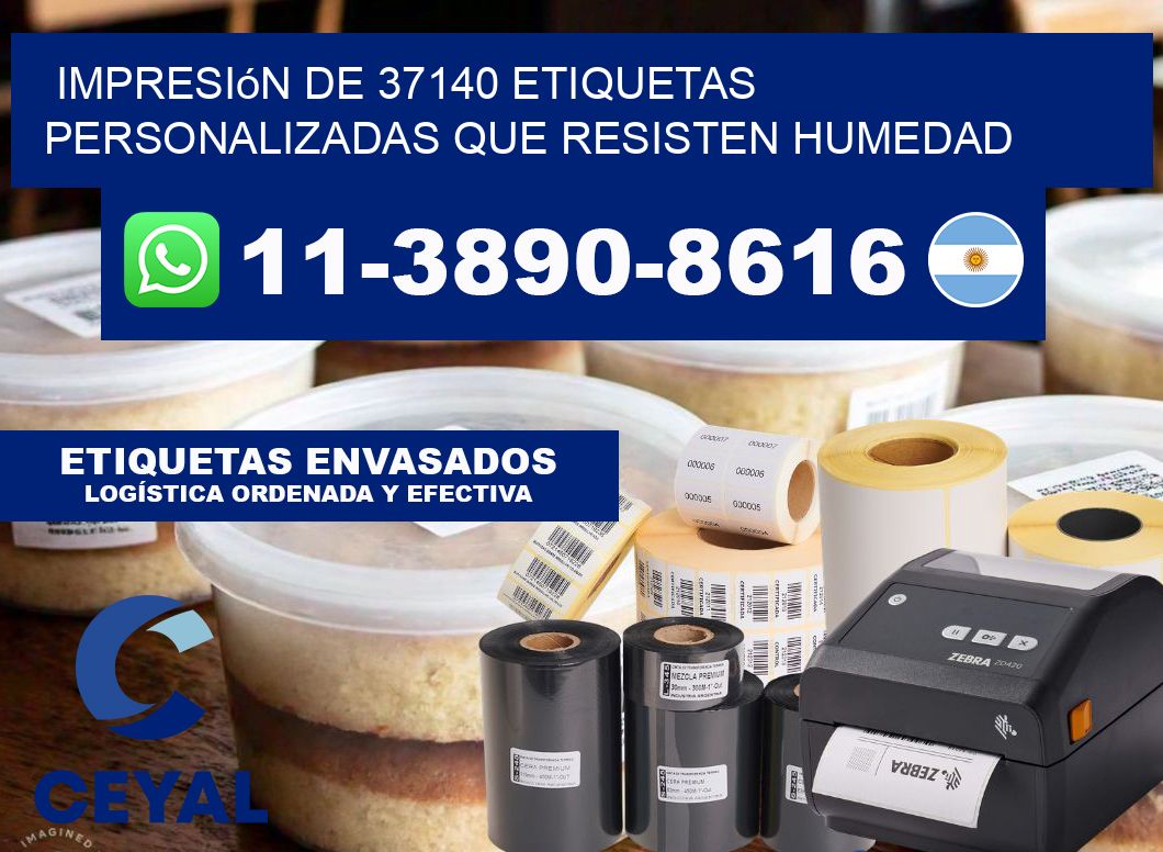 impresión de 37140 etiquetas personalizadas que resisten humedad