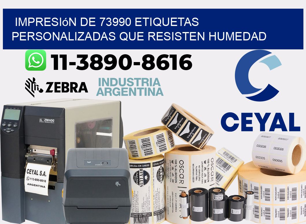 impresión de 73990 etiquetas personalizadas que resisten humedad