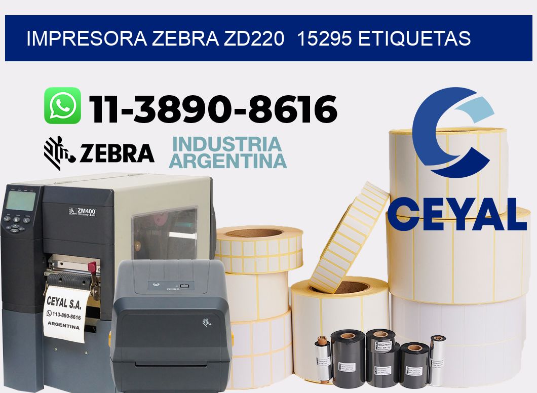 impresora zebra zd220  15295 etiquetas