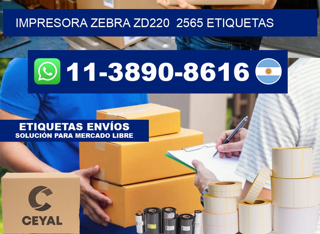 impresora zebra zd220  2565 etiquetas