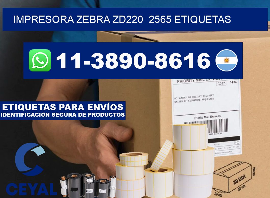 impresora zebra zd220  2565 etiquetas