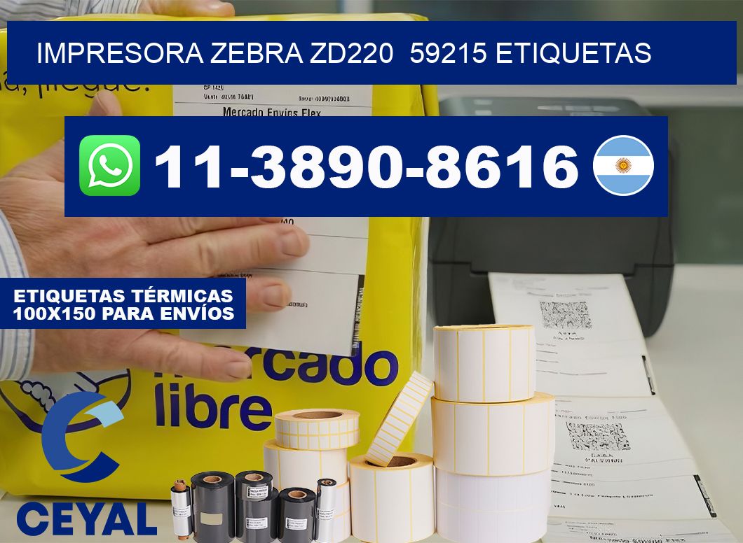 impresora zebra zd220  59215 etiquetas