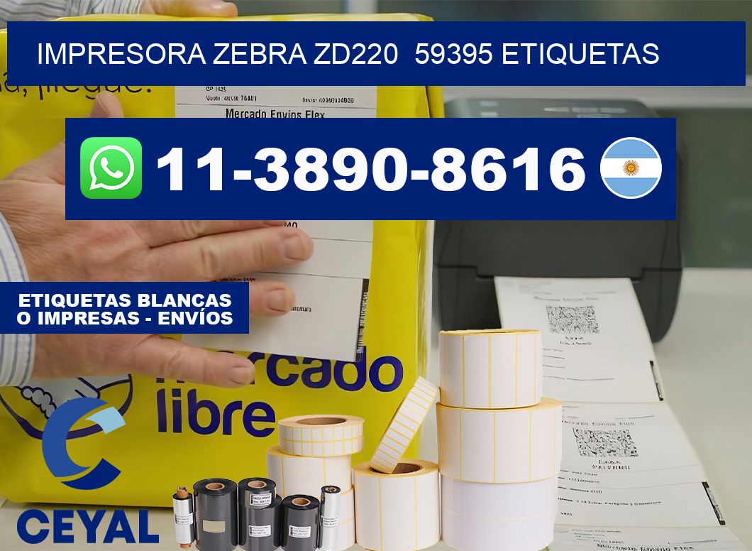 impresora zebra zd220 59395 etiquetas