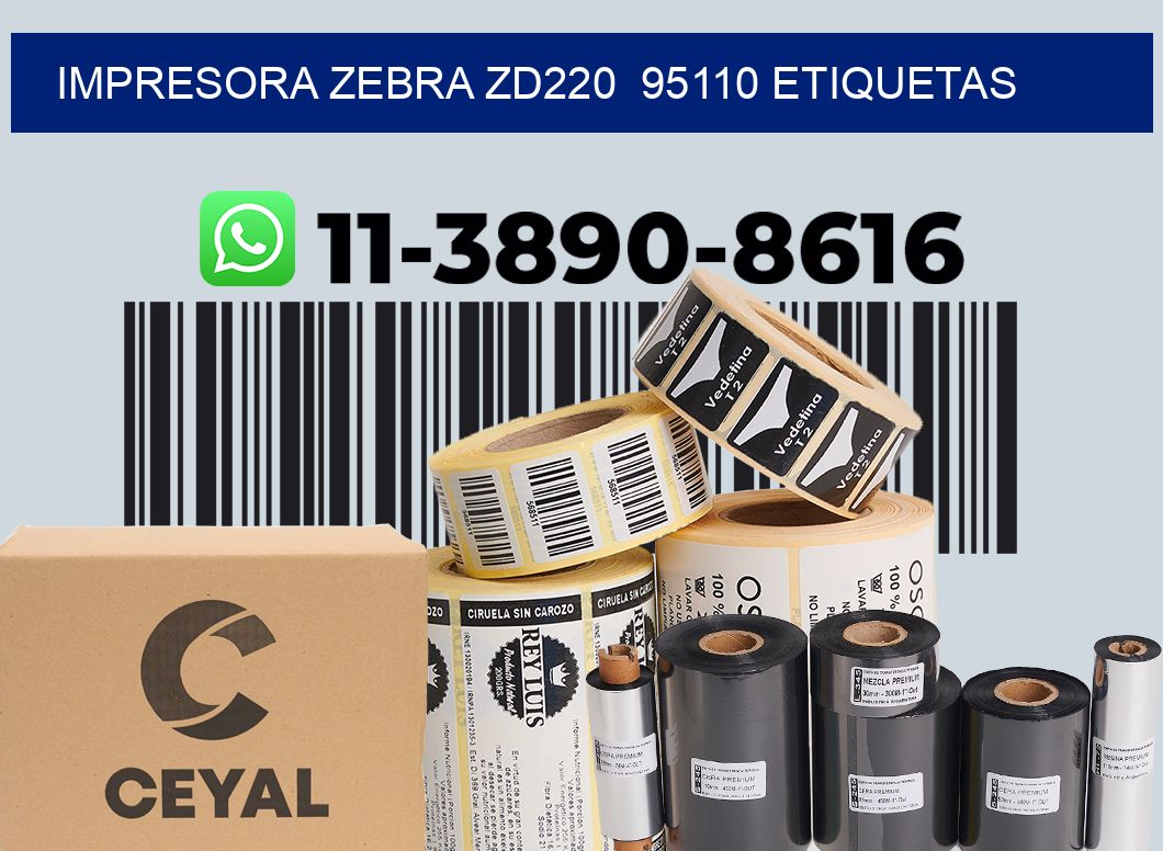 impresora zebra zd220 95110 etiquetas