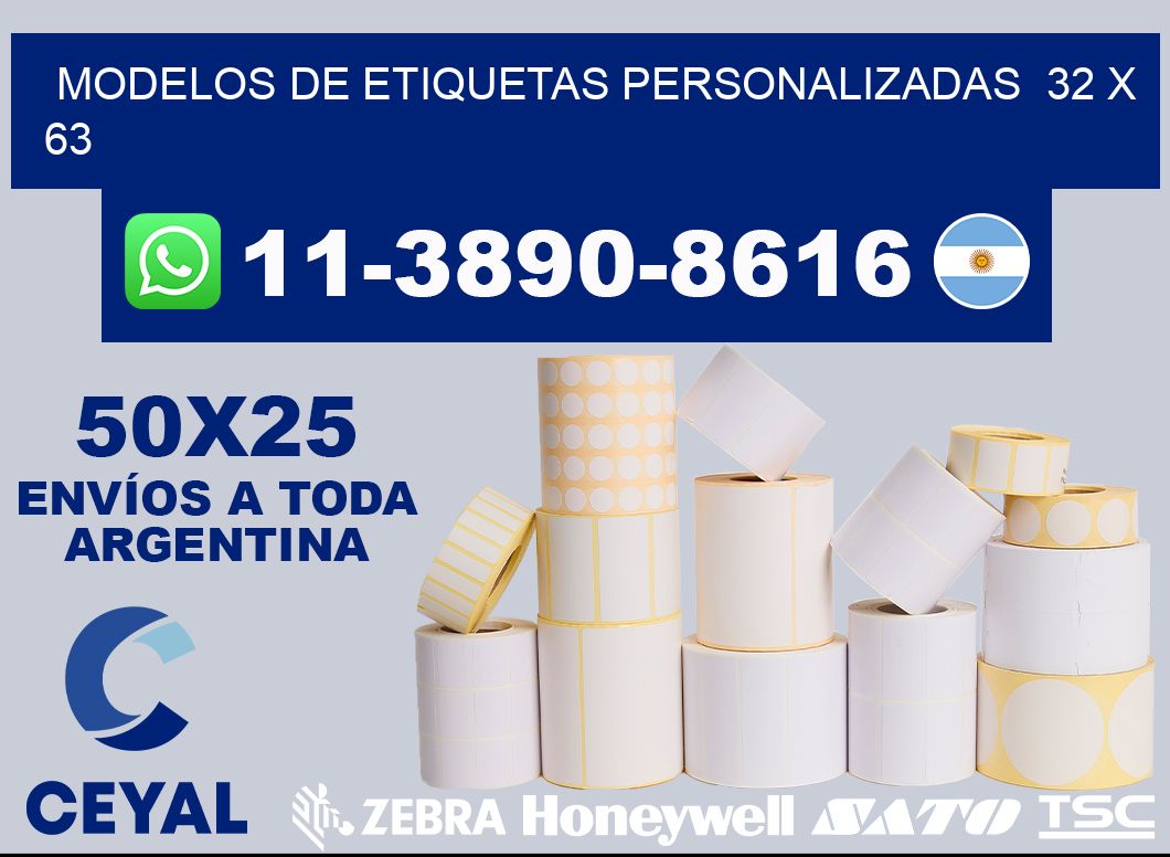 modelos de etiquetas personalizadas  32 x 63