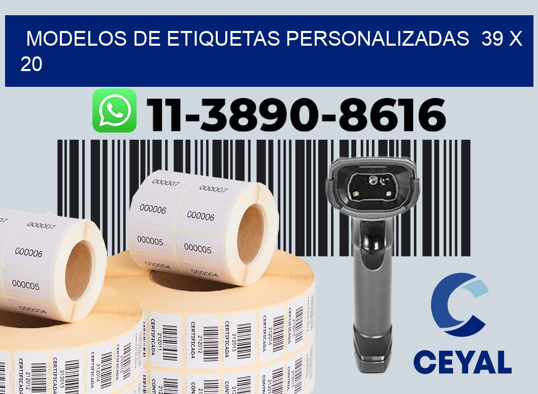 modelos de etiquetas personalizadas  39 x 20