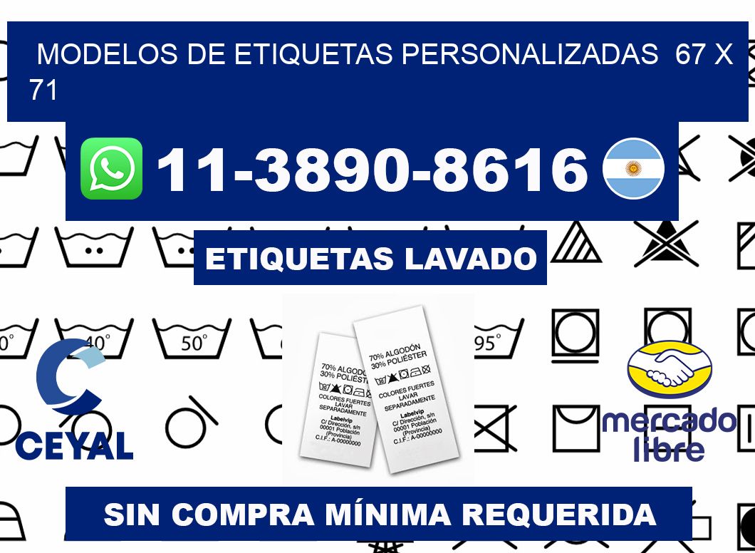 modelos de etiquetas personalizadas  67 x 71