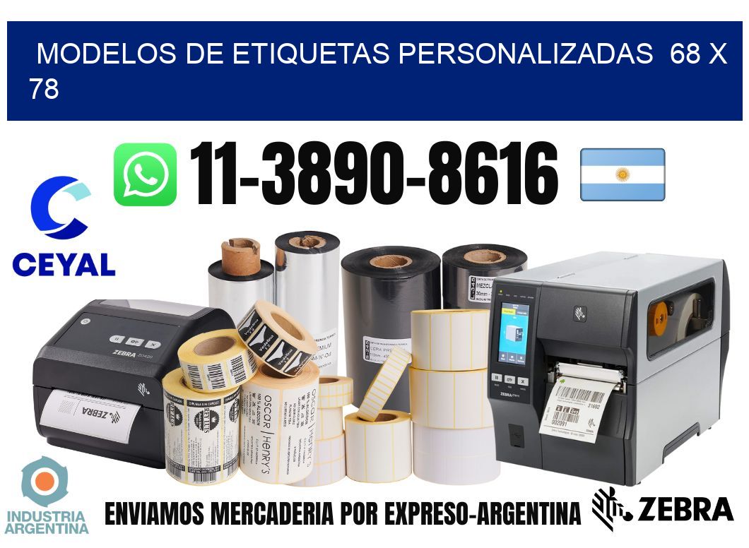 modelos de etiquetas personalizadas  68 x 78