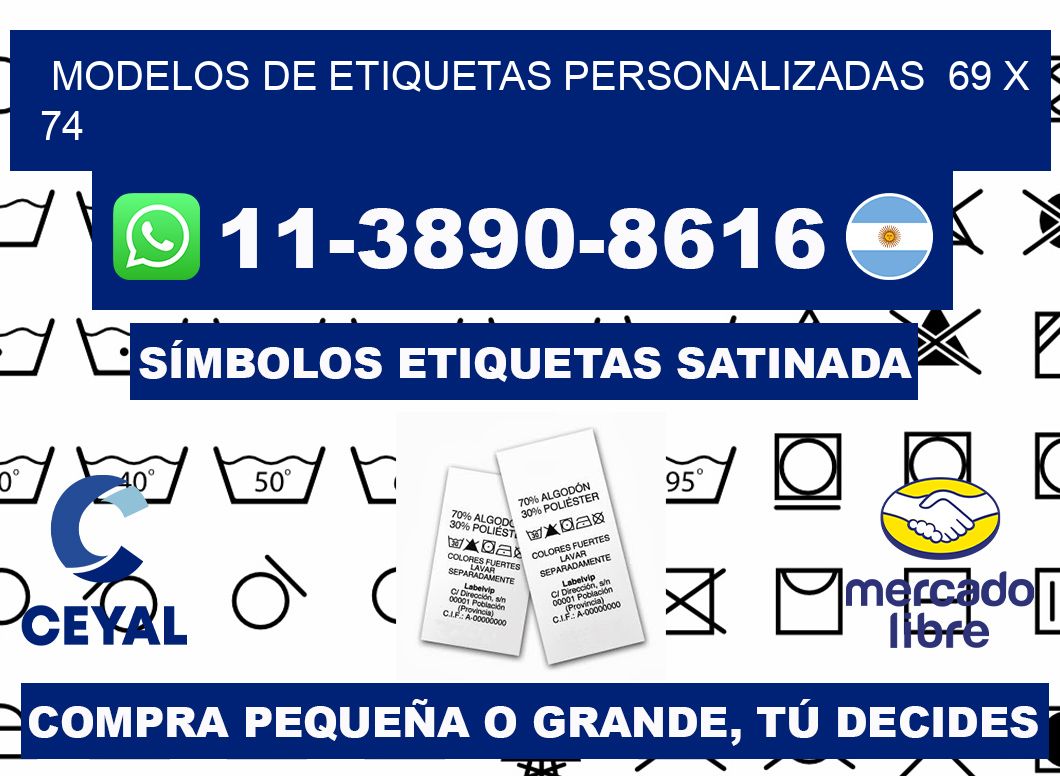 modelos de etiquetas personalizadas  69 x 74