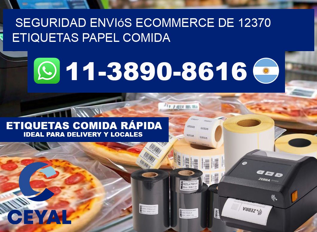 seguridad enviós ecommerce de 12370 etiquetas papel comida
