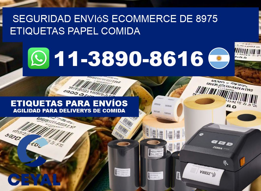 seguridad enviós ecommerce de 8975 etiquetas papel comida
