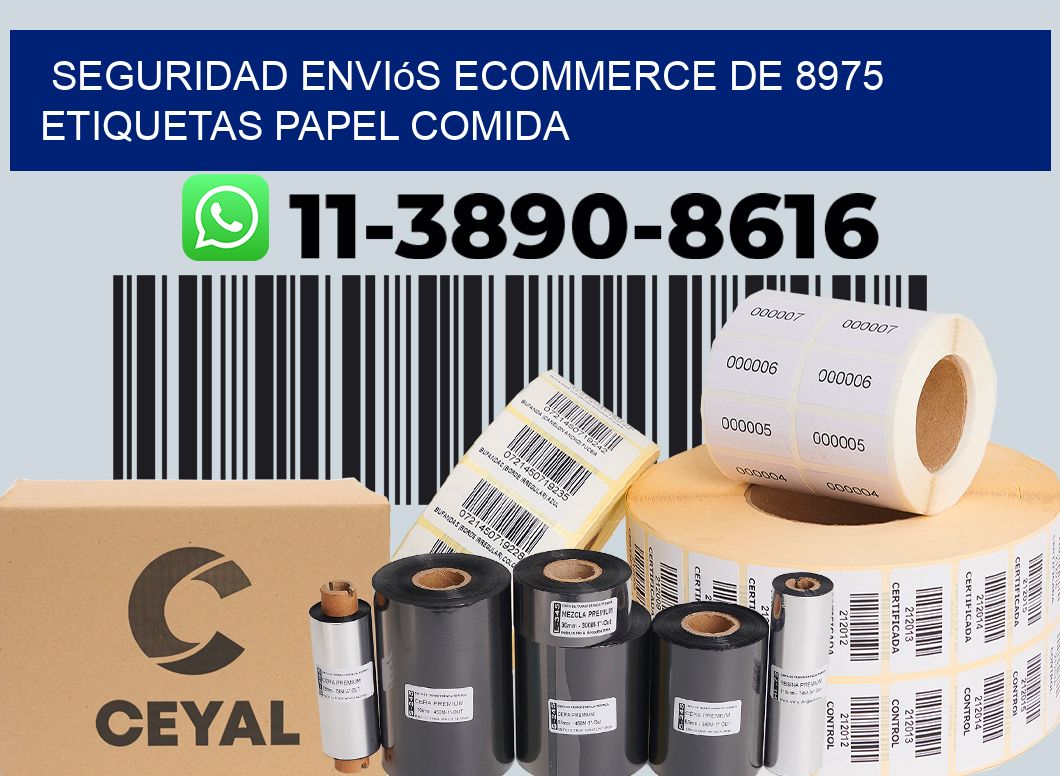 seguridad enviós ecommerce de 8975 etiquetas papel comida
