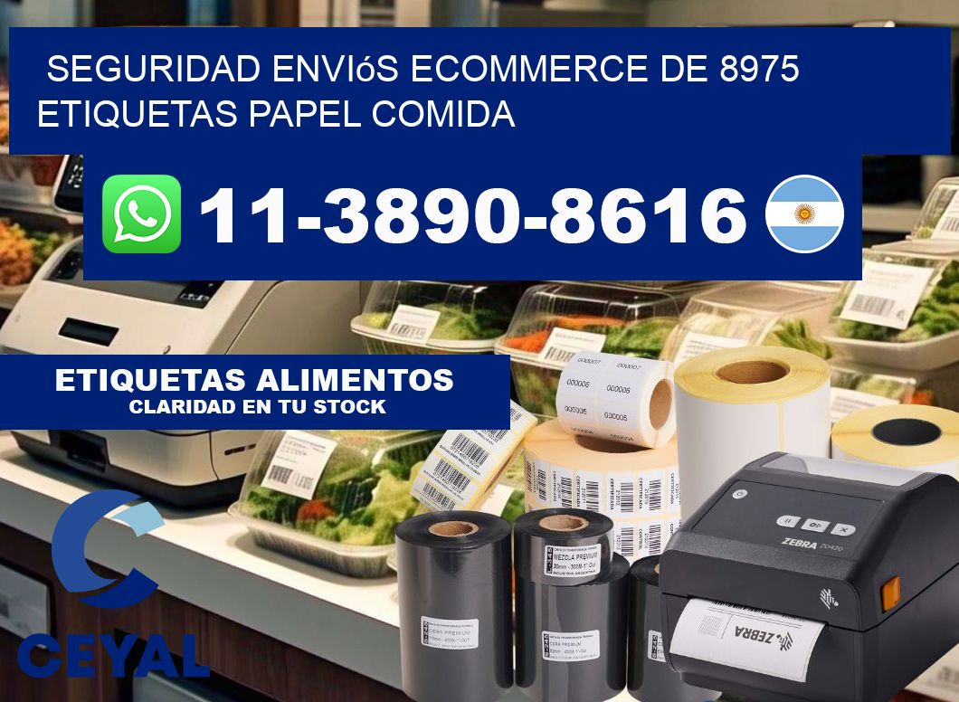 seguridad enviós ecommerce de 8975 etiquetas papel comida