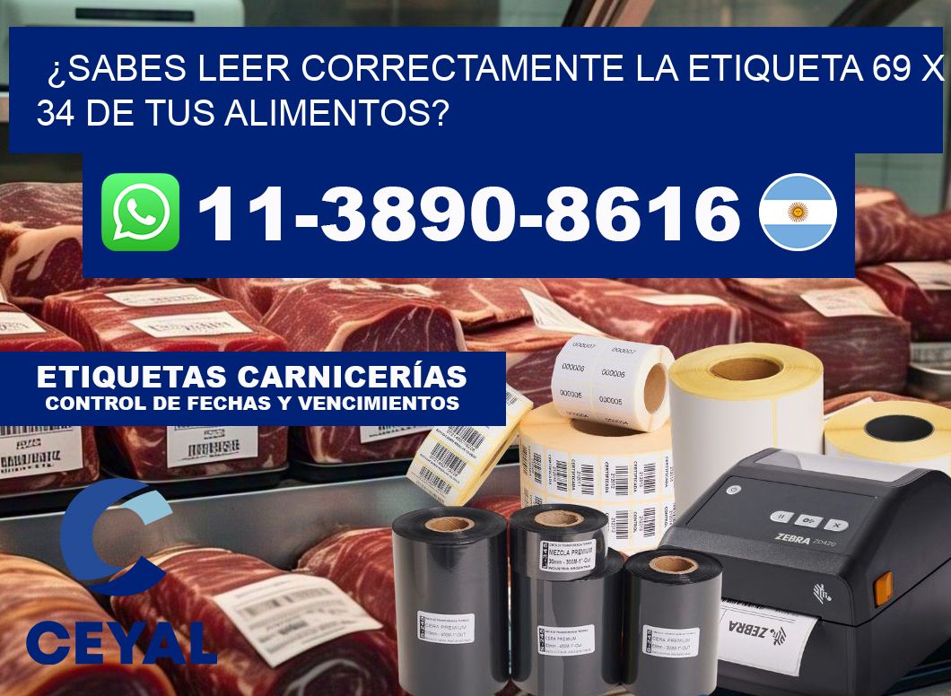 ¿Sabes leer correctamente la etiqueta 69 x 34 de tus alimentos?