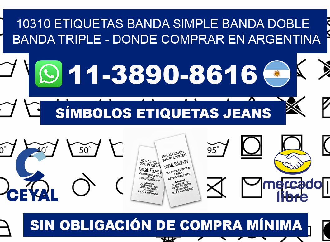 10310 etiquetas banda simple banda doble banda triple - Donde Comprar en Argentina