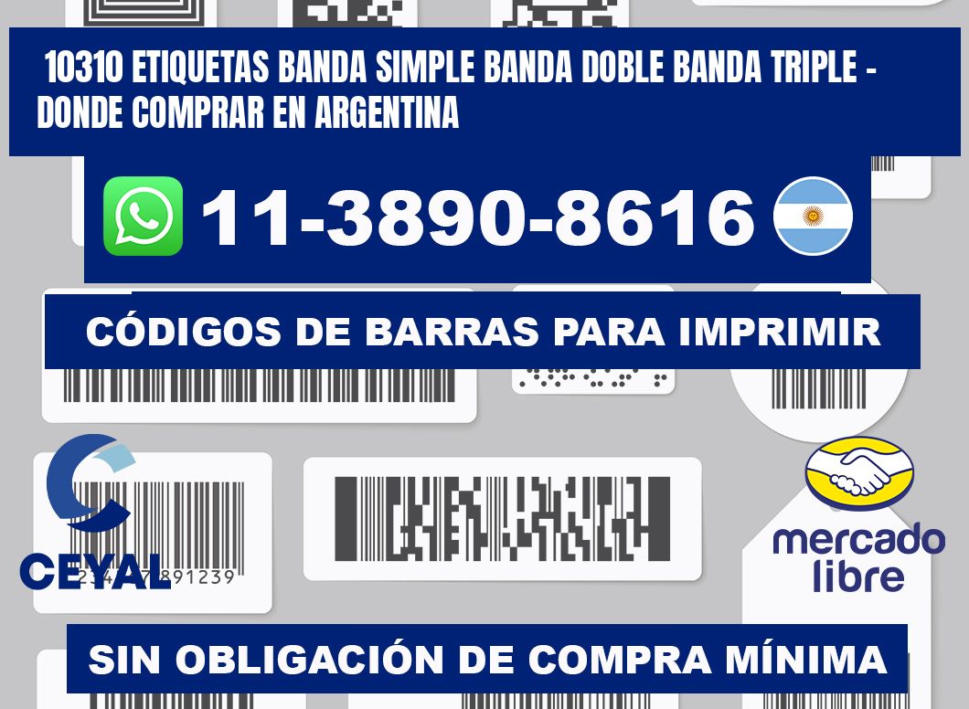10310 etiquetas banda simple banda doble banda triple - Donde Comprar en Argentina