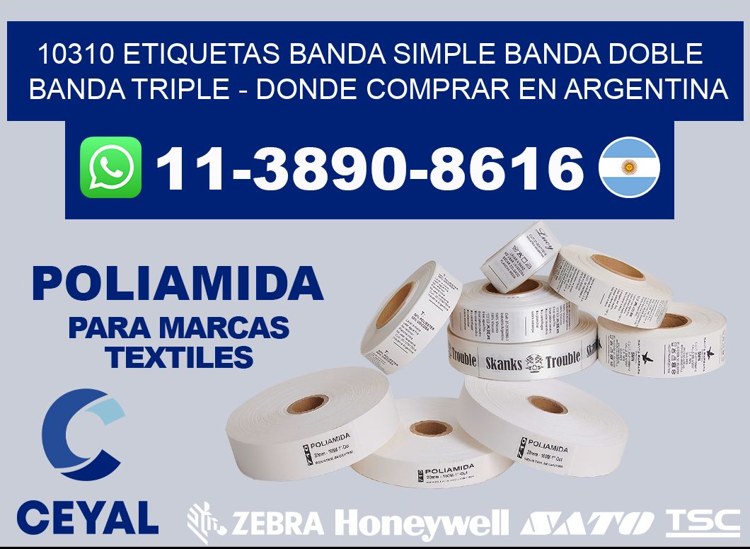 10310 etiquetas banda simple banda doble banda triple - Donde Comprar en Argentina