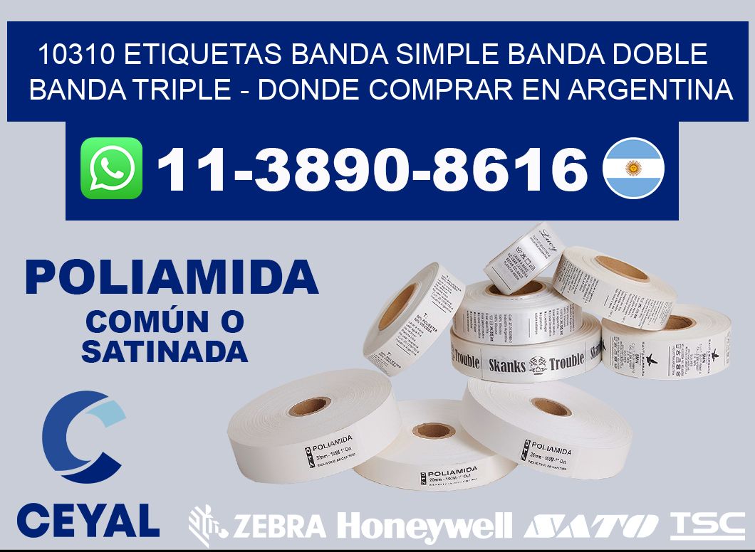 10310 etiquetas banda simple banda doble banda triple - Donde Comprar en Argentina