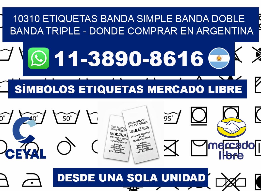 10310 etiquetas banda simple banda doble banda triple - Donde Comprar en Argentina