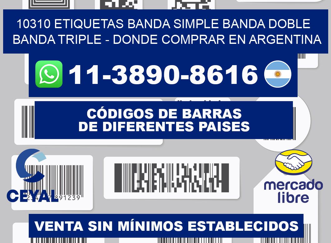 10310 etiquetas banda simple banda doble banda triple - Donde Comprar en Argentina