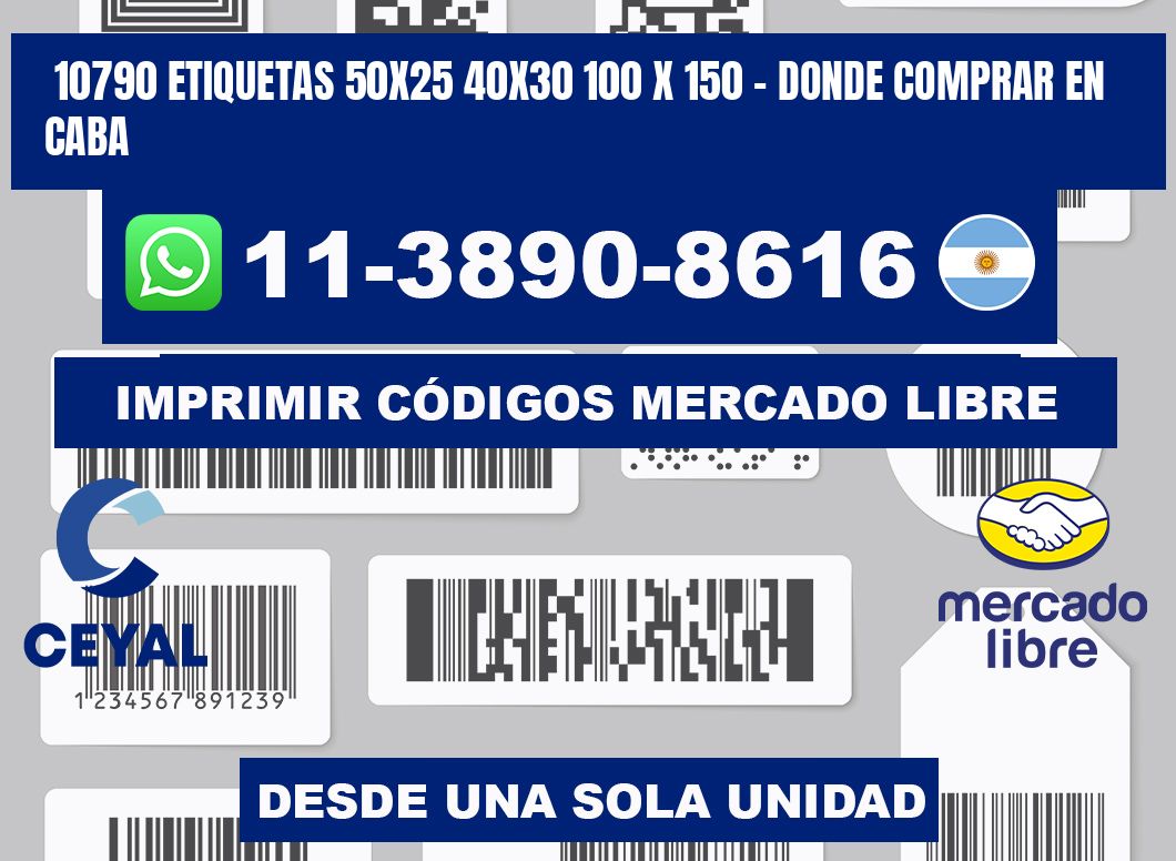 10790 etiquetas 50x25 40x30 100 x 150 - Donde Comprar en Caba