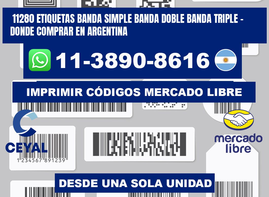 11280 etiquetas banda simple banda doble banda triple - Donde Comprar en Argentina