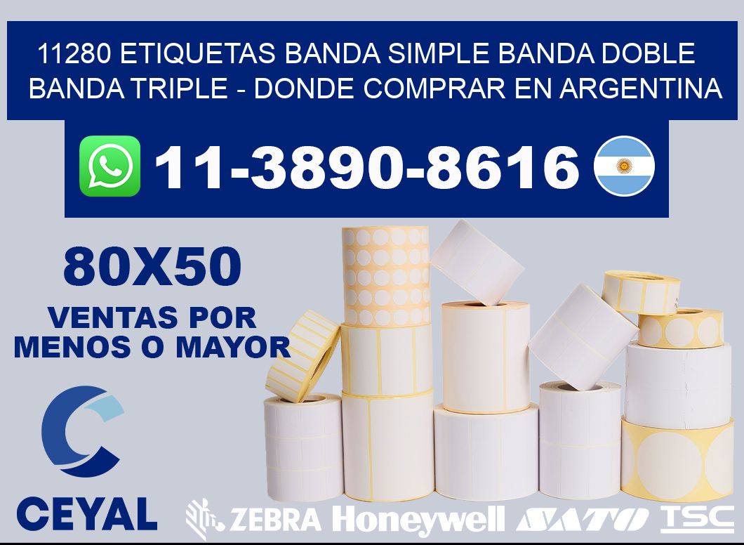 11280 etiquetas banda simple banda doble banda triple - Donde Comprar en Argentina