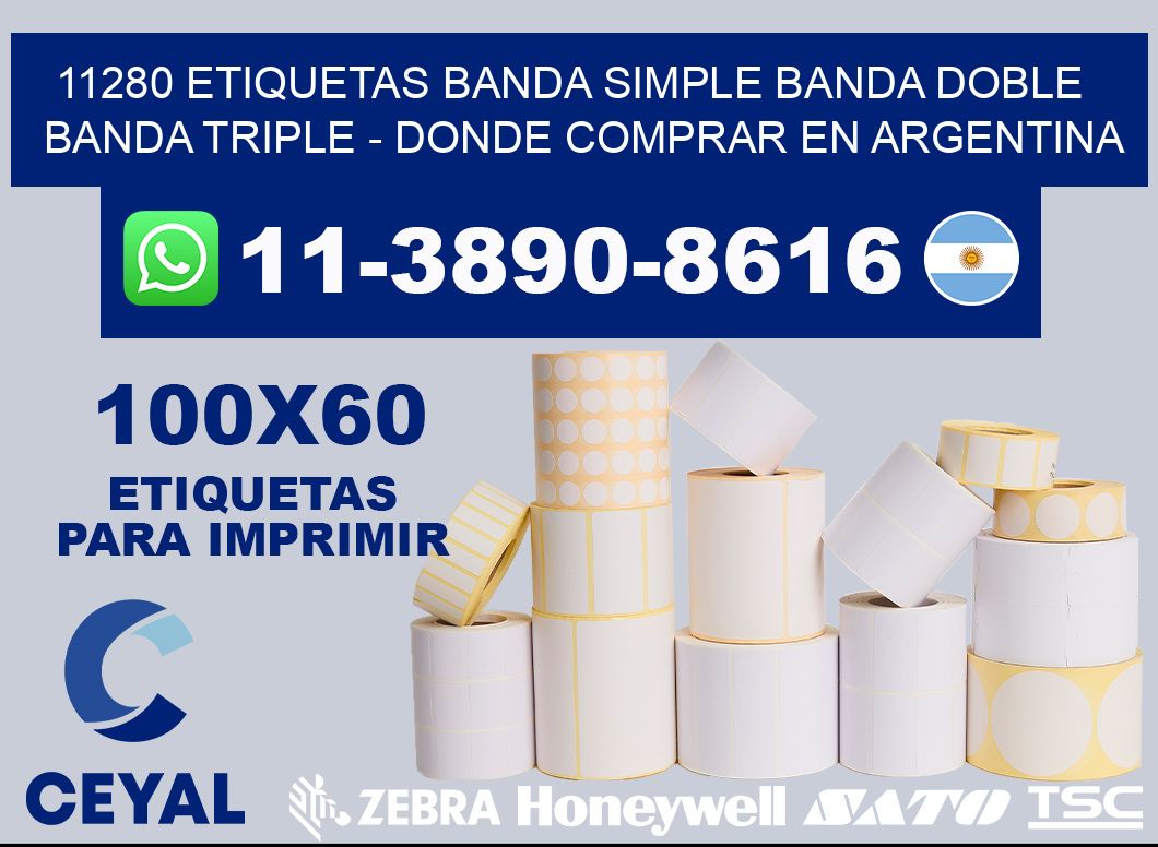 11280 etiquetas banda simple banda doble banda triple - Donde Comprar en Argentina