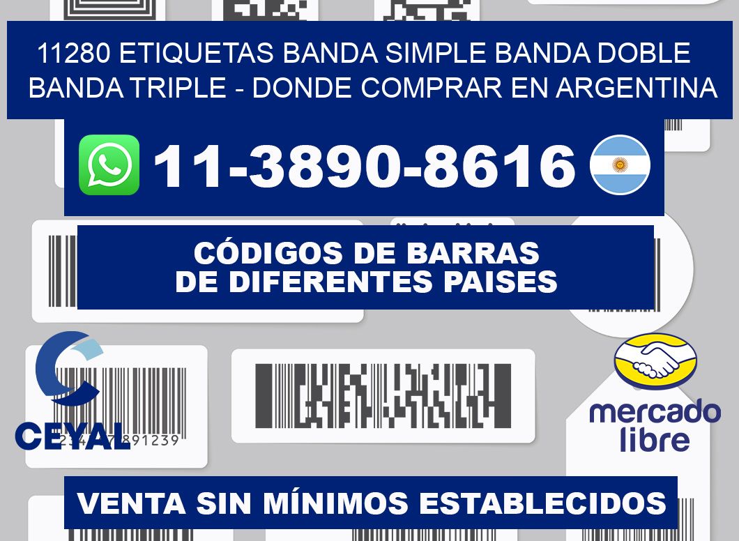 11280 etiquetas banda simple banda doble banda triple - Donde Comprar en Argentina