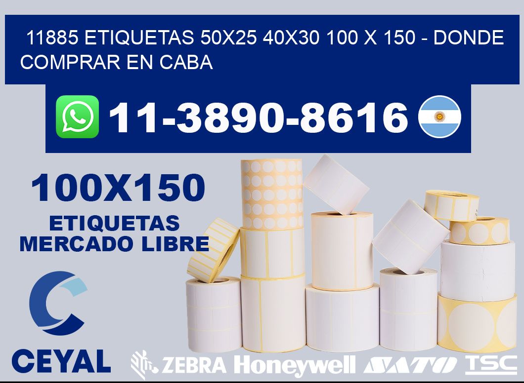11885 etiquetas 50x25 40x30 100 x 150 - Donde Comprar en Caba