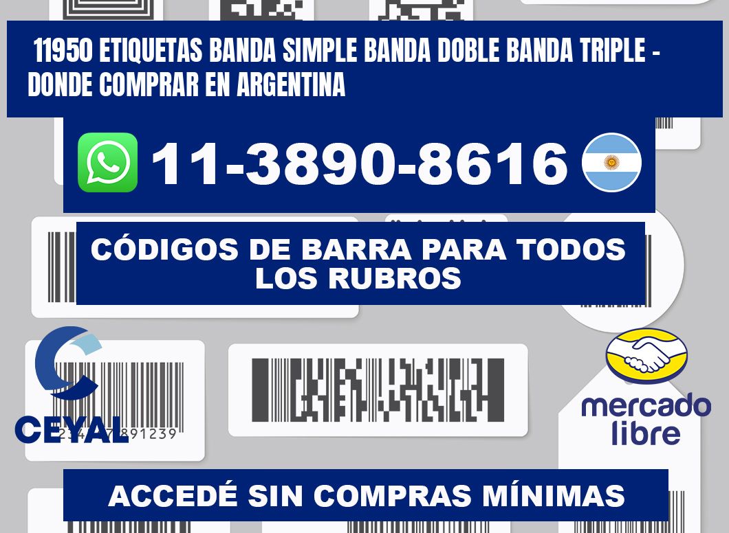 11950 etiquetas banda simple banda doble banda triple - Donde Comprar en Argentina