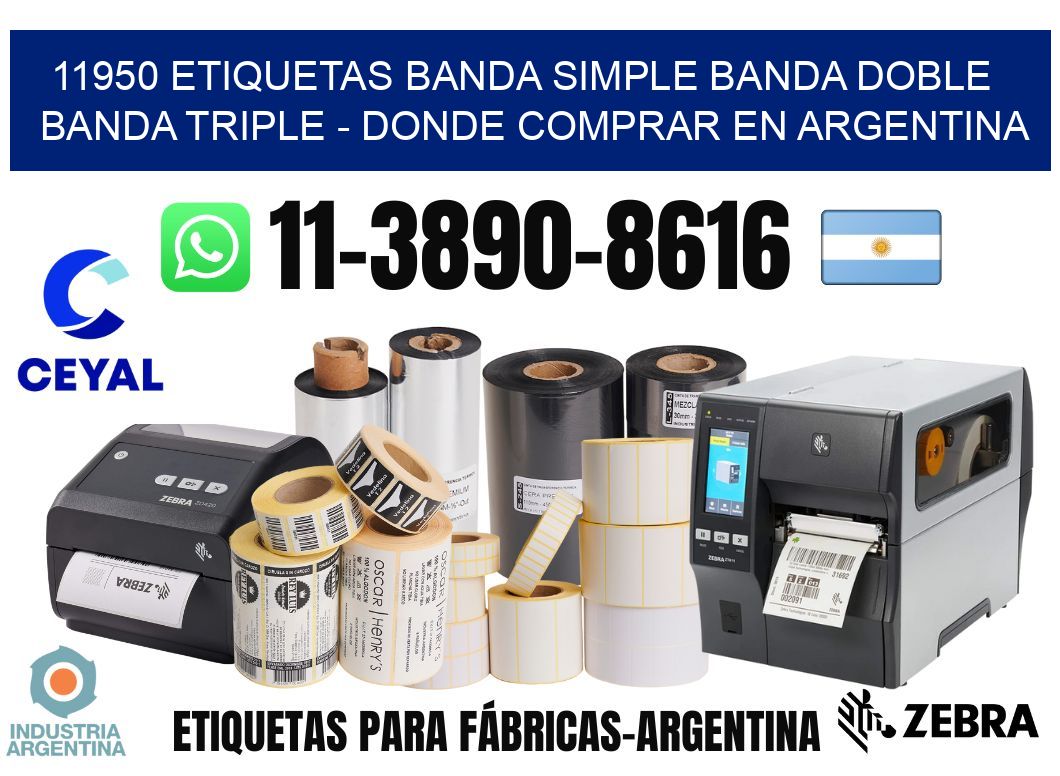 11950 etiquetas banda simple banda doble banda triple - Donde Comprar en Argentina