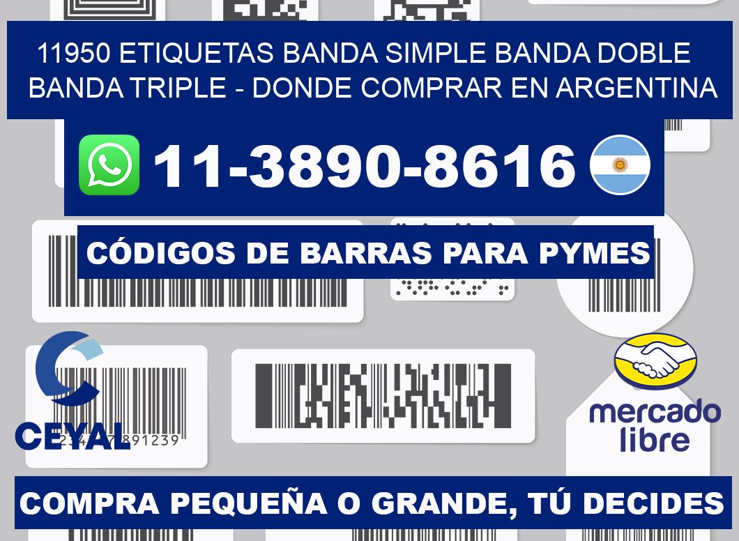 11950 etiquetas banda simple banda doble banda triple - Donde Comprar en Argentina