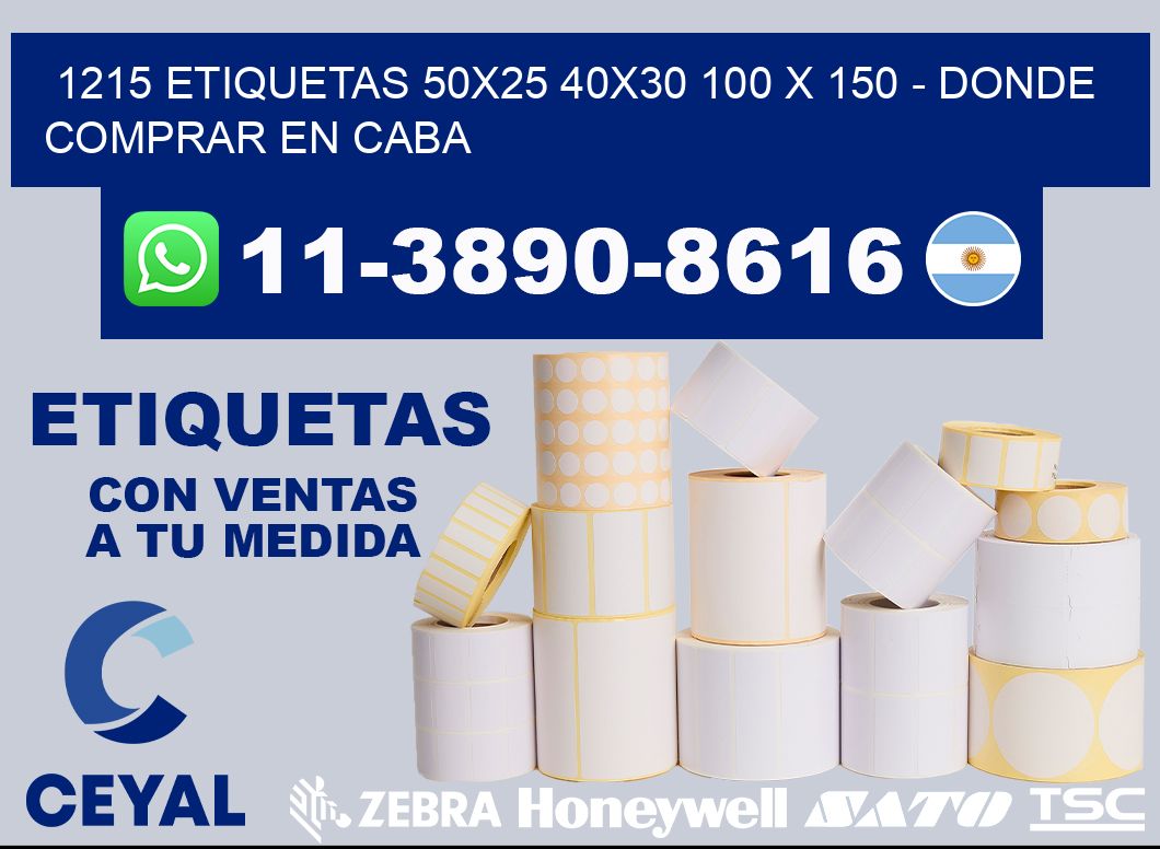 1215 etiquetas 50x25 40x30 100 x 150 - Donde Comprar en Caba